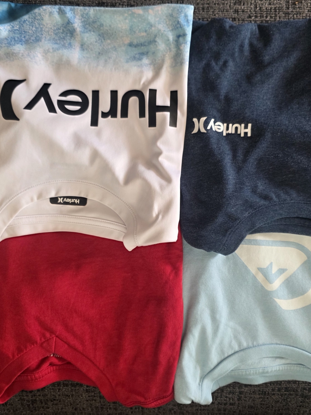 Hurley Kids Short-Sleeve Tee Set in White, Navy, Red, Light Blue